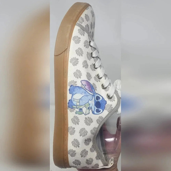 Disney Lilo & Stich Mens 10 Canvas Sneaker Shoes White Gum Soles Lace up - Picture 5 of 15